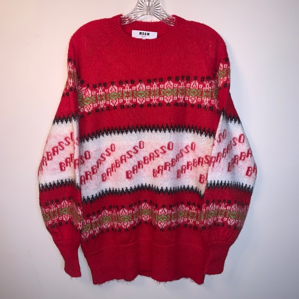 MSGM Oversized Barbasso Mohair Knit Sweater S
